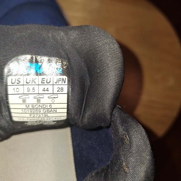 Hoka One Bondi 6 Men's Blue Running Shoes Size 10 - Picture 6 of 6